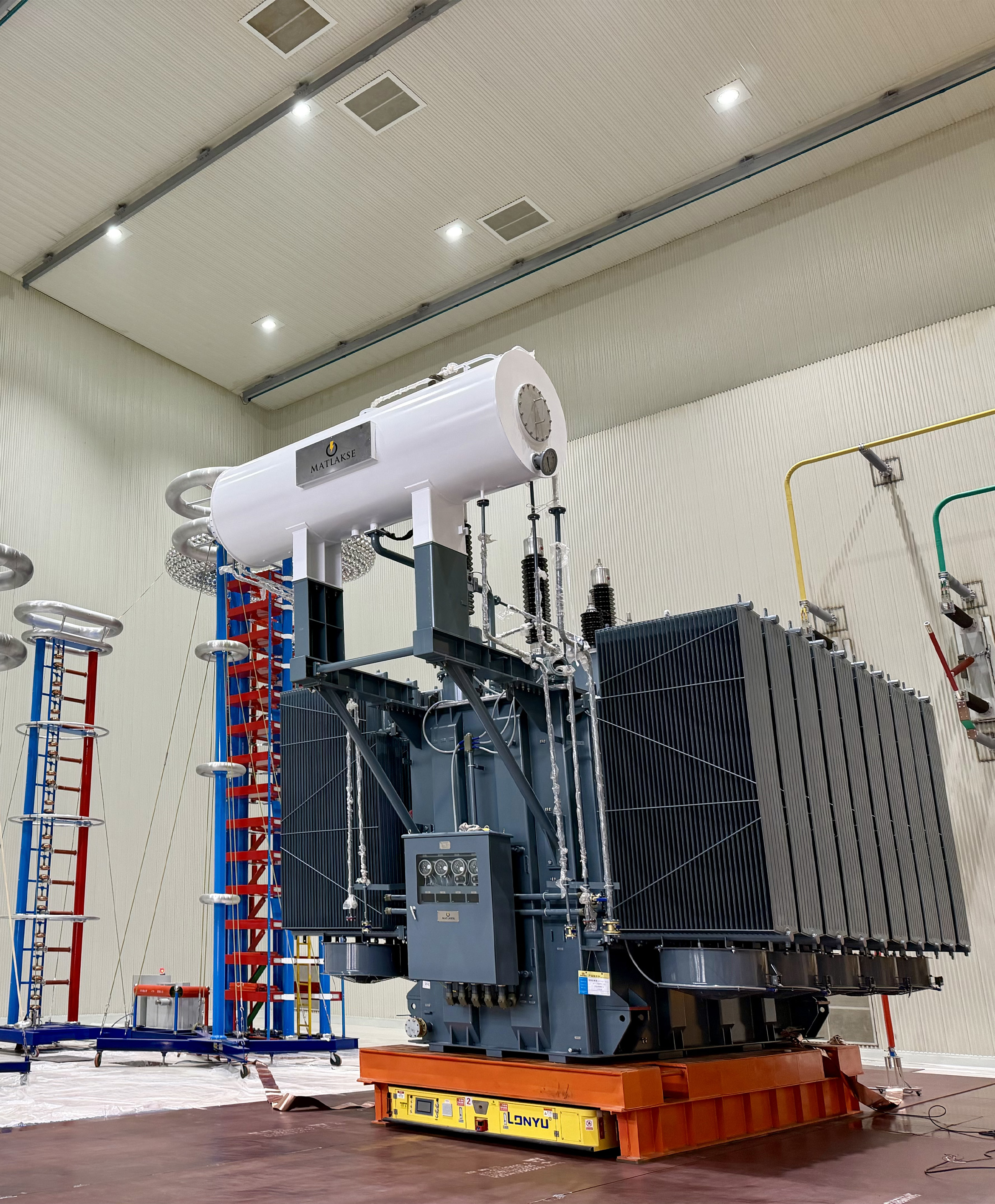 Matlakse Power Transformer in high-voltage test laboratory